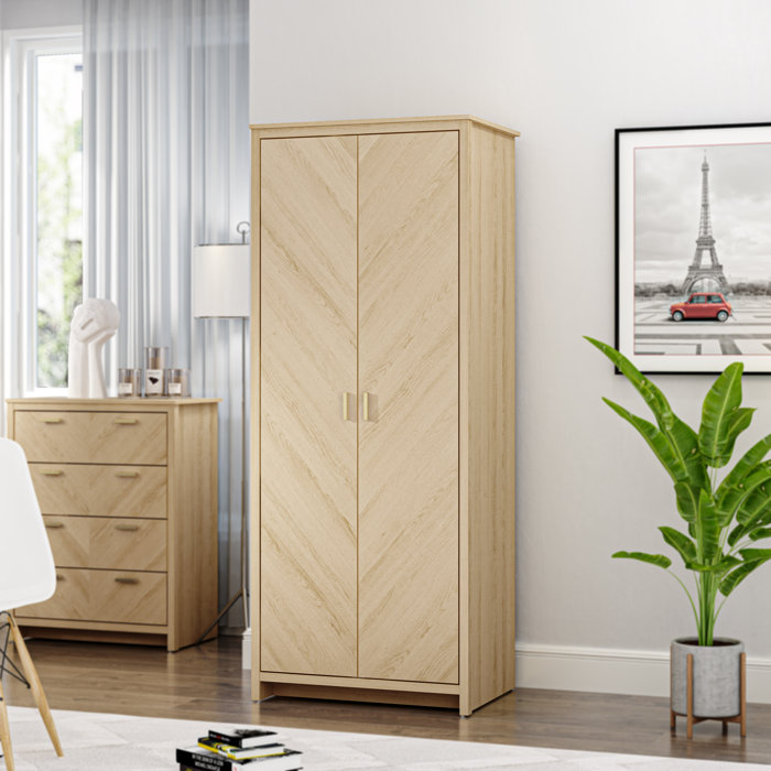 Gracie Oaks Bonny 2 Door Wardrobe & Reviews Wayfair.co.uk